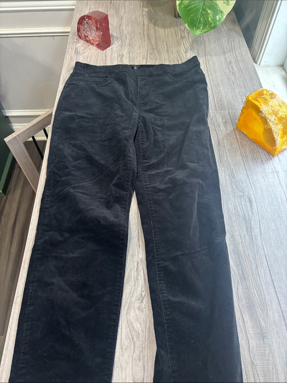 Talbots Women’s Black Corduroy Jeans - Classic Straight Fit with elastic waist